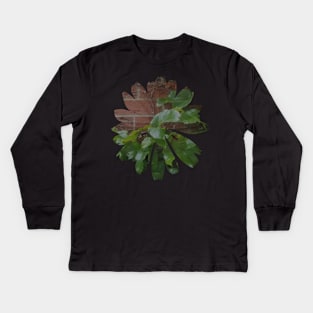 Brick Ivy Flower Kids Long Sleeve T-Shirt